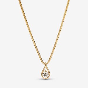 Gold Pandora Brilliance 0.25 ct tw Necklaces | WJUO32741