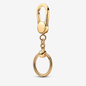 Gold Plated Pandora Moments Small Bag Charm Holders | ZQIN81297