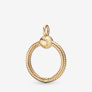 Gold Plated Pandora Moments Small O Charm Pendants | NCUM74829