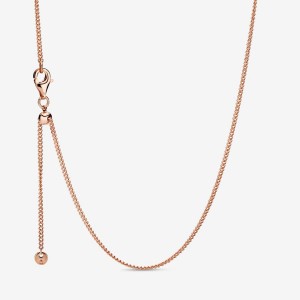 Rose Gold Plated Pandora Curb Charm Holders | PGIC25408