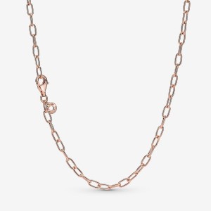 Rose Gold Plated Pandora Link Chain Necklaces | ZNLA92014