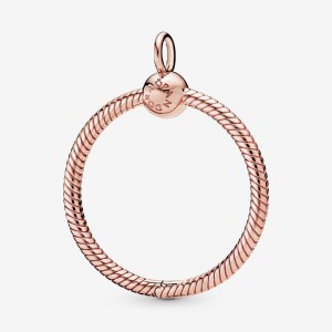 Rose Gold Plated Pandora Moments Medium O Charm Holders | WNIK80941