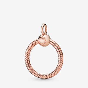 Rose Gold Plated Pandora Moments Small O Charm Holders | WCEK56702