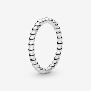 Sterling Silver Pandora Beaded Band Rings | RCHF83617