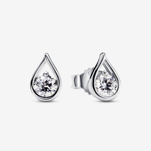 Sterling Silver Pandora Brilliance 0.50 ct tw Stud Lab-Created Diamond Earrings | MKGZ15074