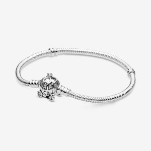 Sterling Silver Pandora Cinderella Pumpkin Coach Clasp Moments Charm Holders | RCWD70926