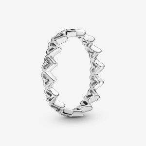 Sterling Silver Pandora Freehands Band Rings | OTFI43701