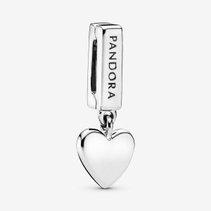 Sterling Silver Pandora Heart Dangle Clip Clips | PHSL29815