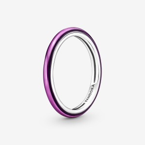 Sterling Silver Pandora ME Shocking Purple Stackable Rings | MLOC12536