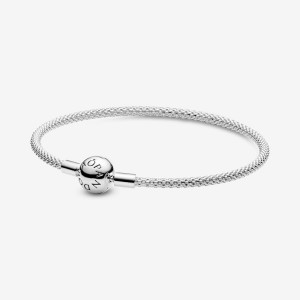 Sterling Silver Pandora Moments Mesh Charm Holders | GLKT05427