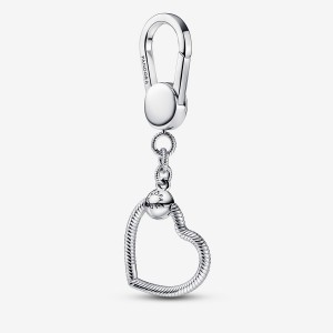 Sterling Silver Pandora Moments Small Heart Bag Charm Holders | TMQJ32109