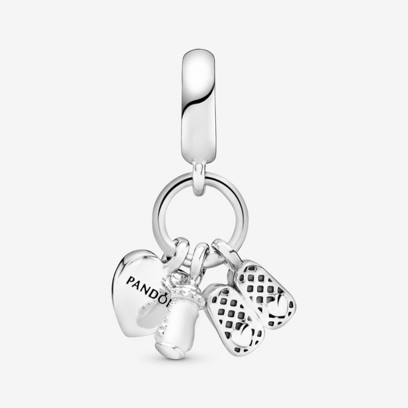 Bracelets Pandora Baby Bottle and Shoes Dangle Dangle Charms | YOJR35629