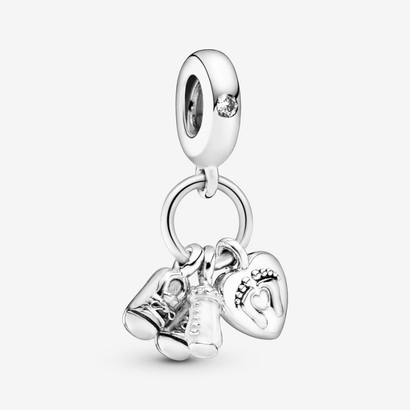 Bracelets Pandora Baby Bottle and Shoes Dangle Dangle Charms | YOJR35629