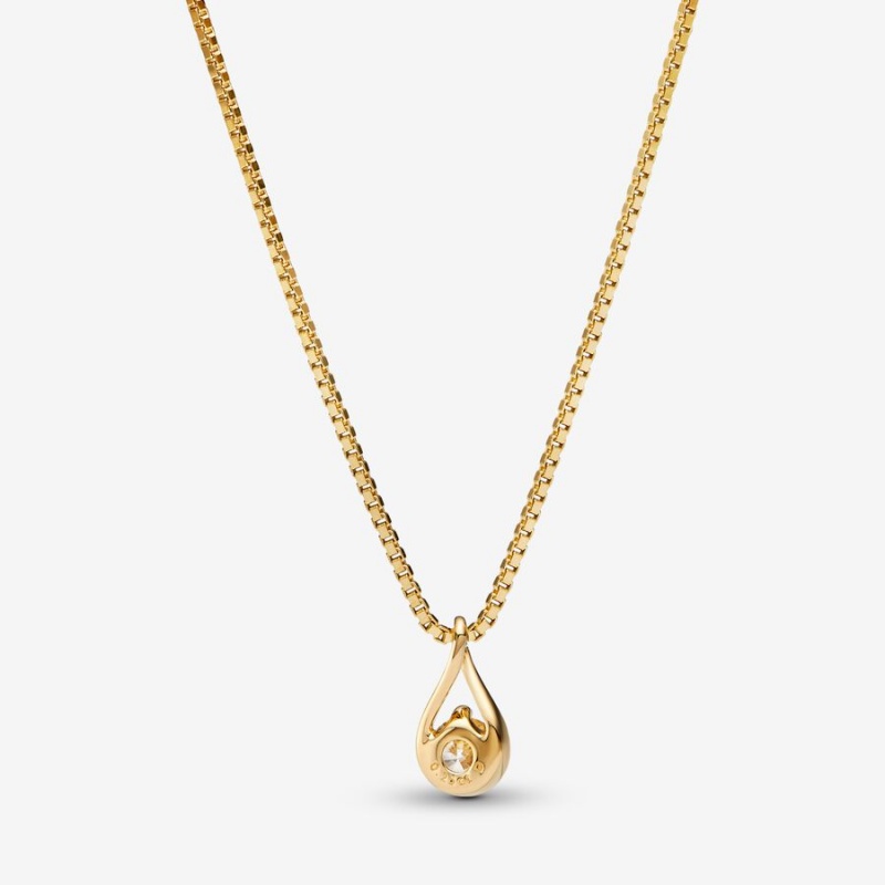 Gold Pandora Brilliance 0.25 ct tw Necklaces | WJUO32741