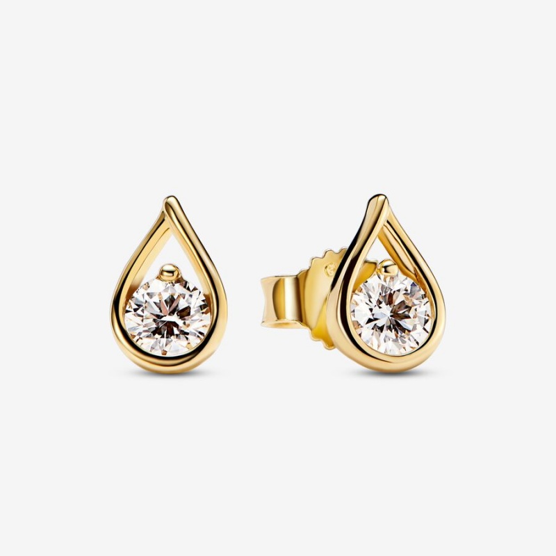 Gold Pandora Brilliance 0.50 ct tw Earrings | SJPK90748