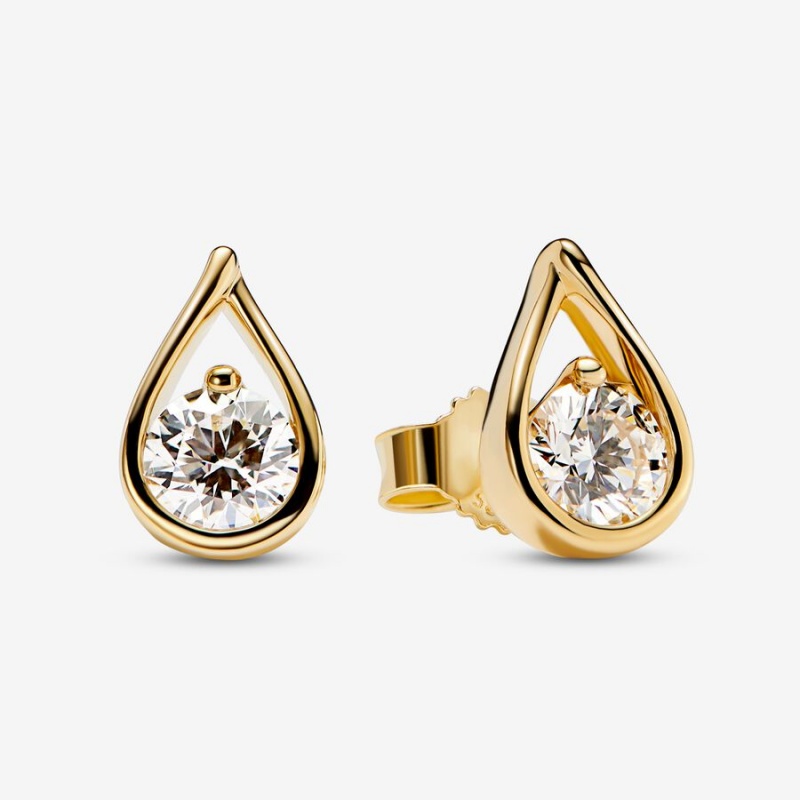 Gold Pandora Brilliance 1.00 ct tw Earrings | SLZK04872