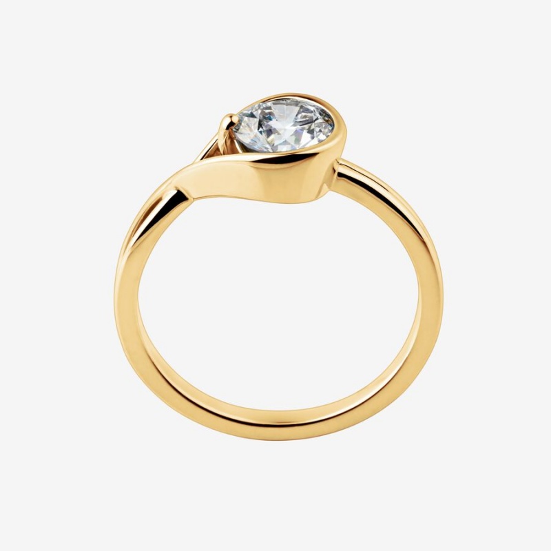 Gold Pandora Brilliance 1.00 ct tw Lab-Created Diamond Rings | GXDR30719