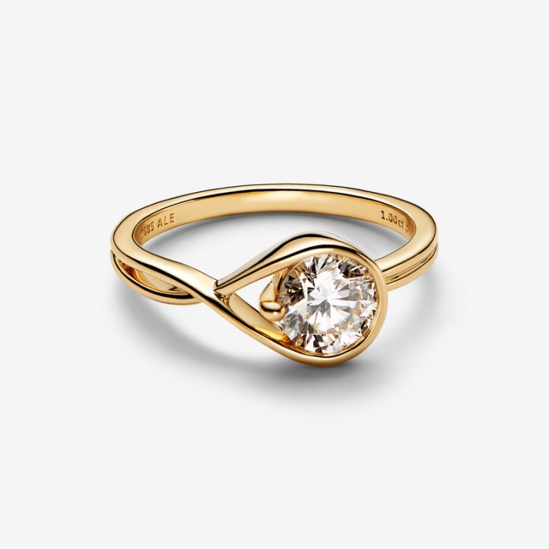 Gold Pandora Brilliance 1.00 ct tw Rings | SWTY18290