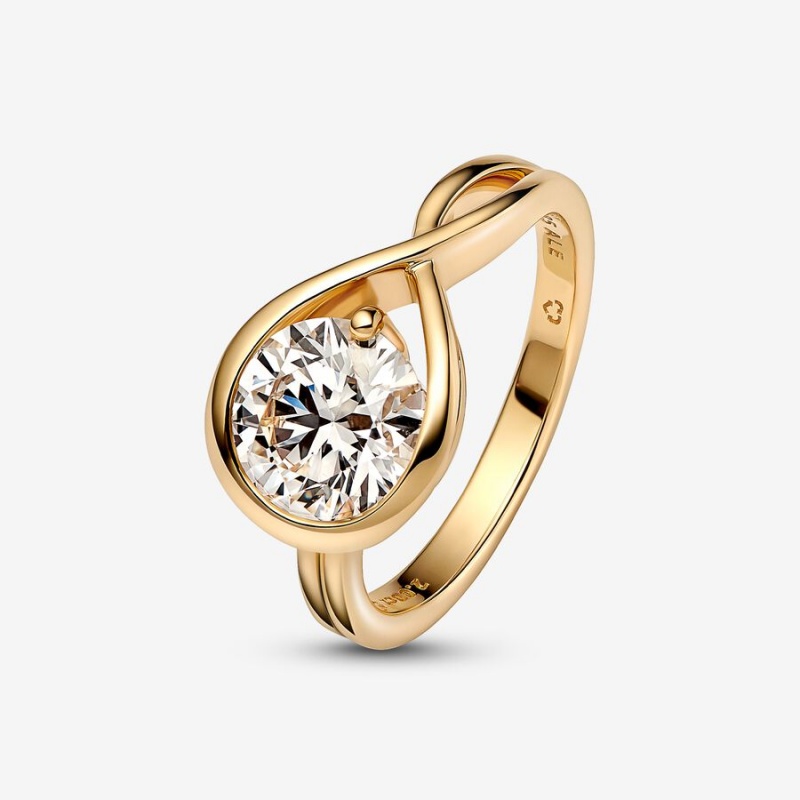 Gold Pandora Brilliance 2.00 ct tw Lab-Created Diamond Rings | YDPM49681