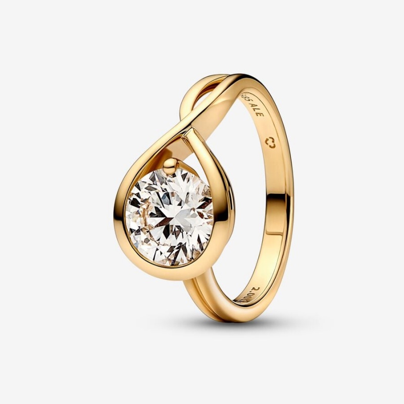 Gold Pandora Brilliance 2.00 ct tw Lab-Created Diamond Rings | YDPM49681