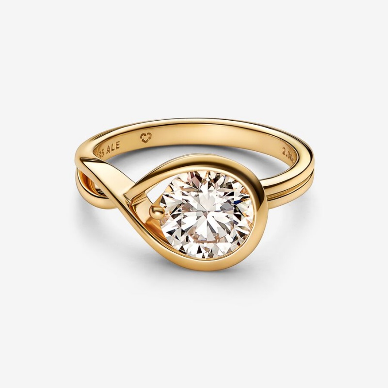 Gold Pandora Brilliance 2.00 ct tw Rings | VDUS93271