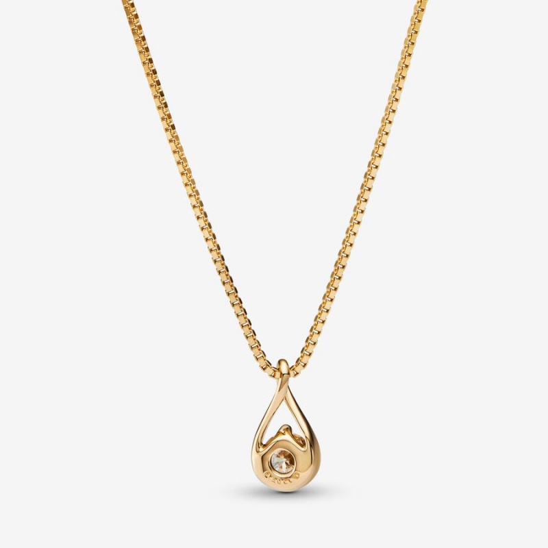 Gold Pandora Brilliance Lab-created 0.50 ct tw Diamond Lab-Created Diamond Necklaces | MSDI51269