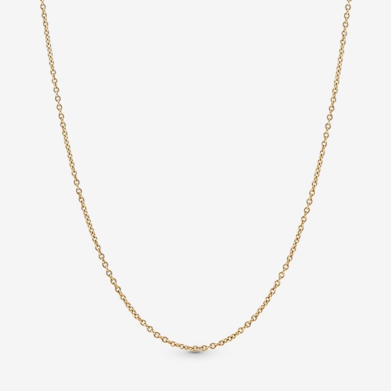 Gold Pandora Classic Anchor Chain Necklaces | HCGD17694