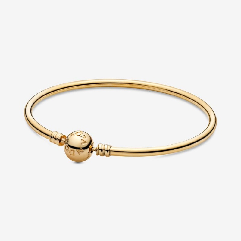 Gold Pandora Moments Bangle Charm Bracelets | IPHR02796