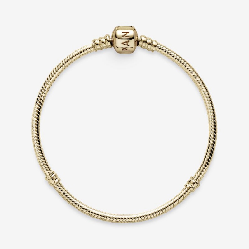 Gold Pandora Moments Snake Chain Bracelets | LAEC23859