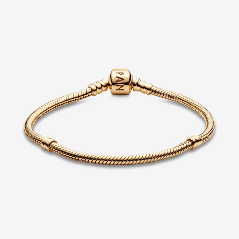 Gold Pandora Moments Snake Chain Bracelets | LAEC23859