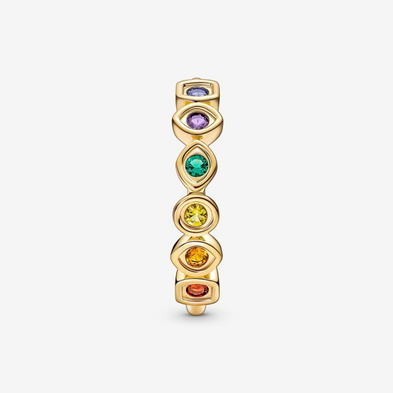 Gold Plated Pandora Marvel The Avengers Infinity Stones Pinky Rings | MQDE79520