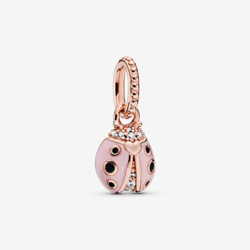 Lucky Jewelry Pandora Pink Ladybird Pendants | WYRS73240