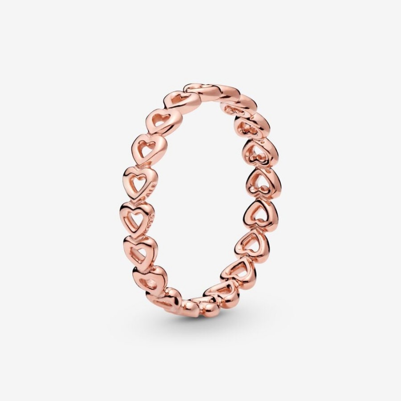 Rose Gold Plated Pandora Band ofs Band Rings | XFHV86294