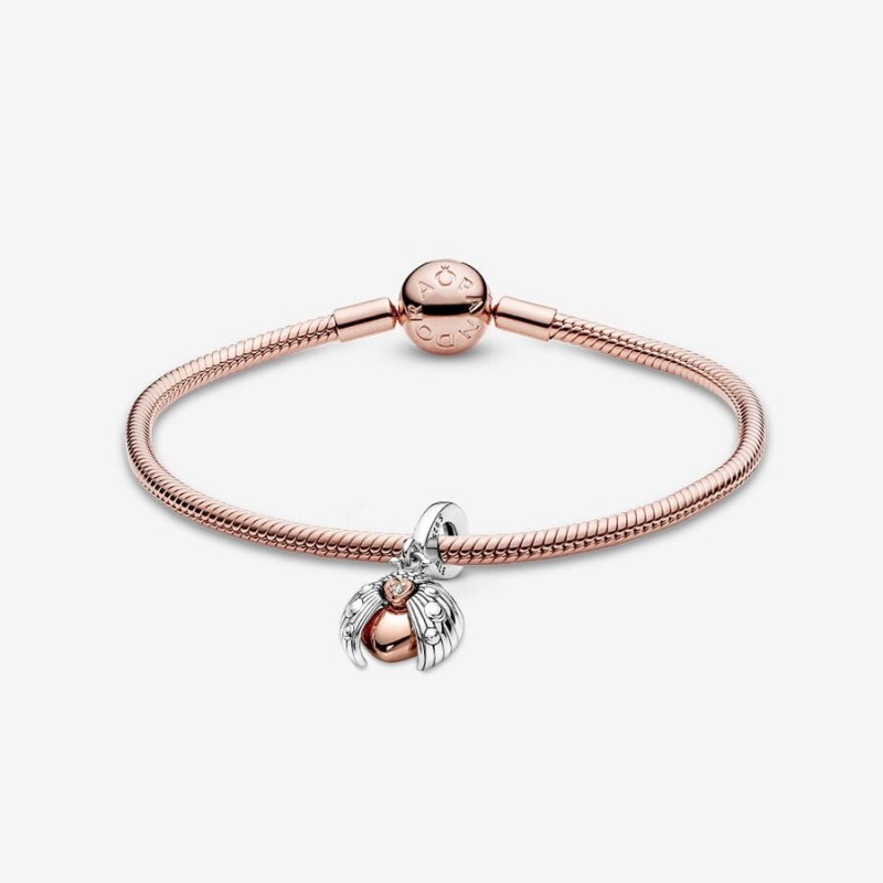 Rose Gold Plated Pandora Charm Holders | AUYP70341