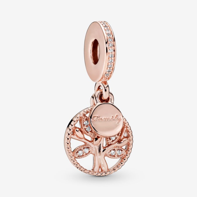 Rose Gold Plated Pandora Charm Holders | DJSE83459