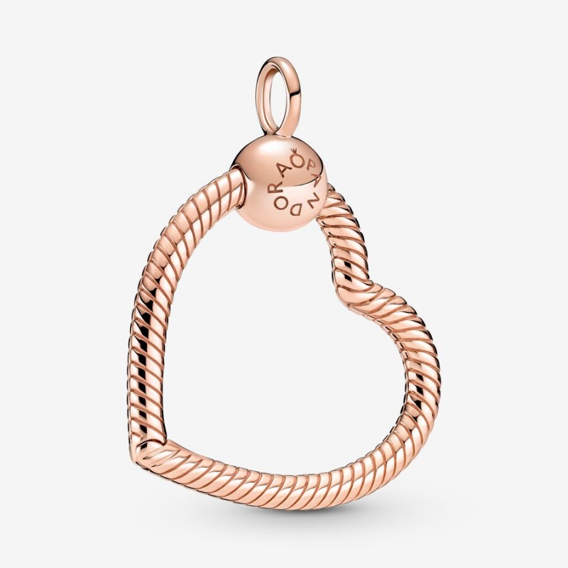 Rose Gold Plated Pandora Moments Heart Charm Pendants | ZBDI28064