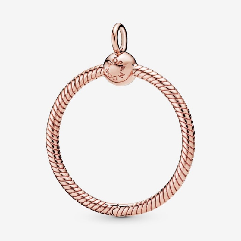 Rose Gold Plated Pandora Moments Medium O Charm Holders | WNIK80941