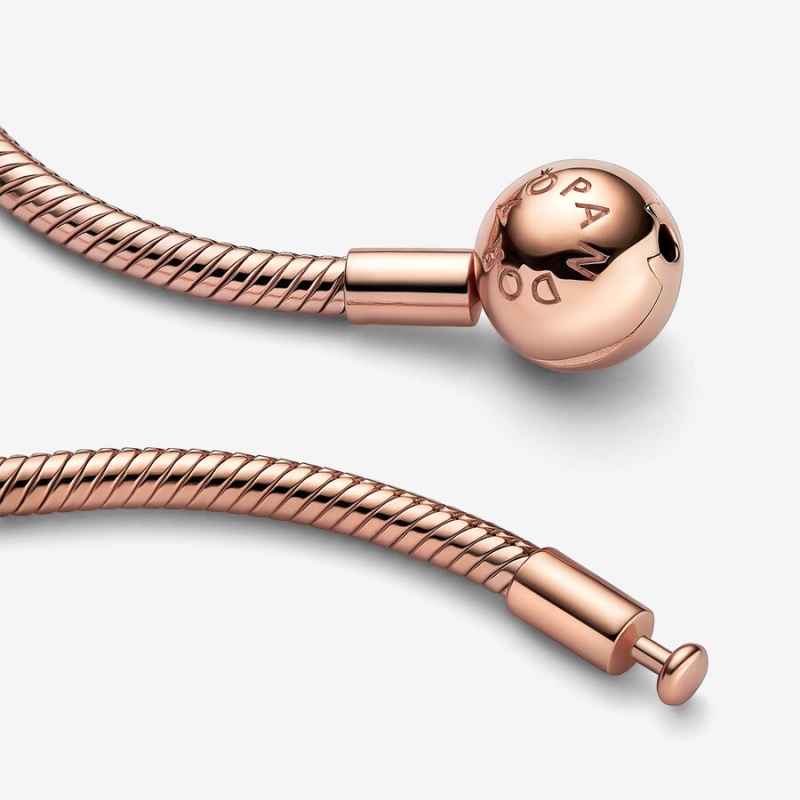 Rose Gold Plated Pandora Moments Snake Charm Holders | DKHN36754