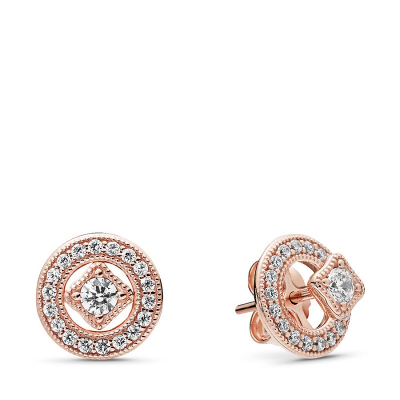 Rose Gold Plated Pandora Necklace & Earring Sets | LYQX48512