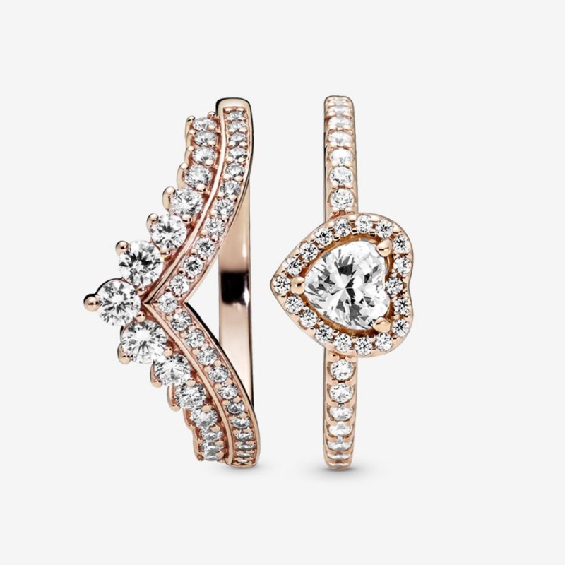 Rose Gold Plated Pandora Pinky Rings | CXTB35946