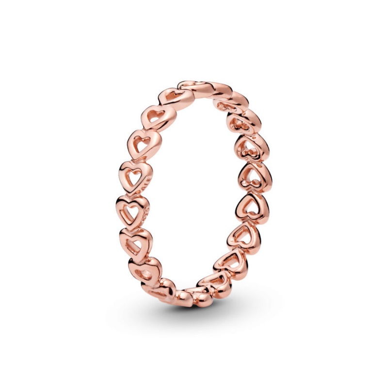 Rose Gold Plated Pandora Ring Sets | RQZX72593