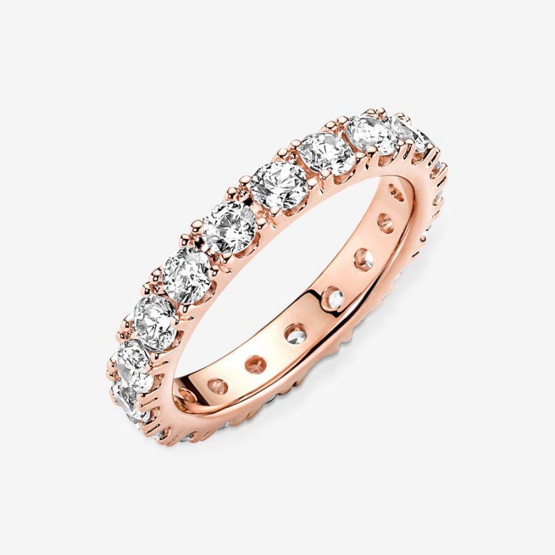 Rose Gold Plated Pandora Ring Sets | WFIS97341