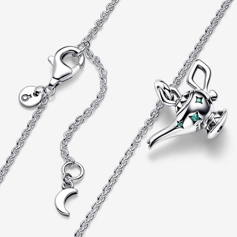 Sterling Silver Pandora Aladdin Magic Lamp Collier Chain Necklaces | POWR25106