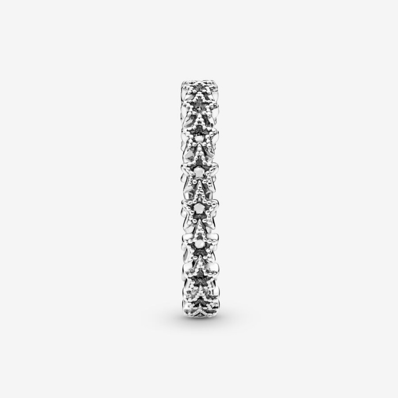 Sterling Silver Pandora Band of Asymmetric Stars Band Rings | JEVG46291