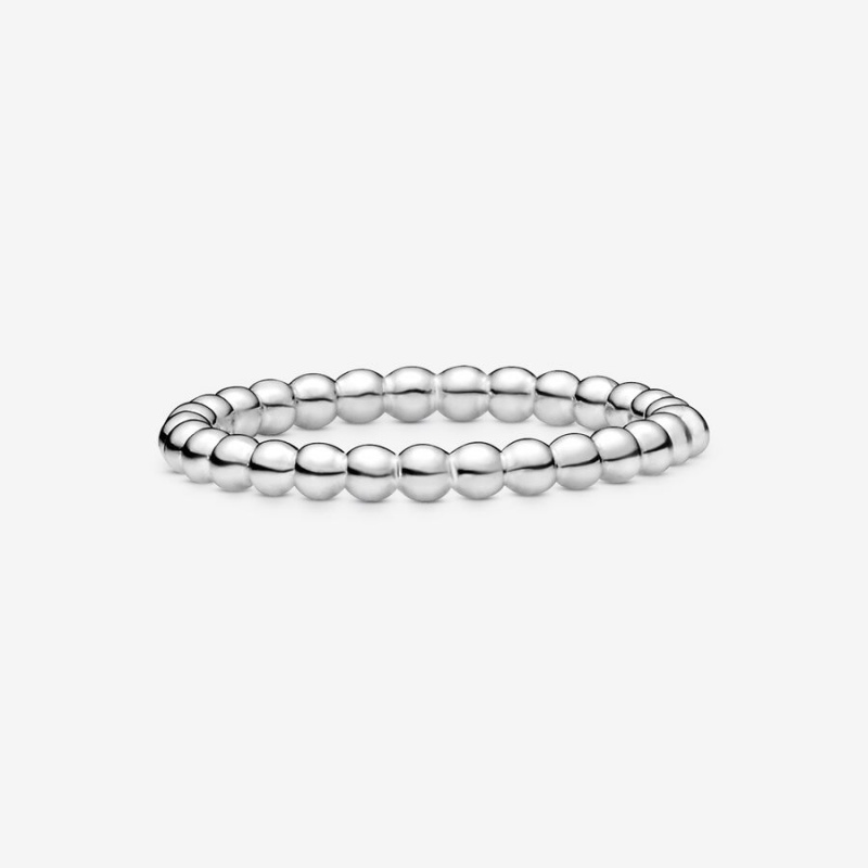 Sterling Silver Pandora Beaded Band Rings | RCHF83617