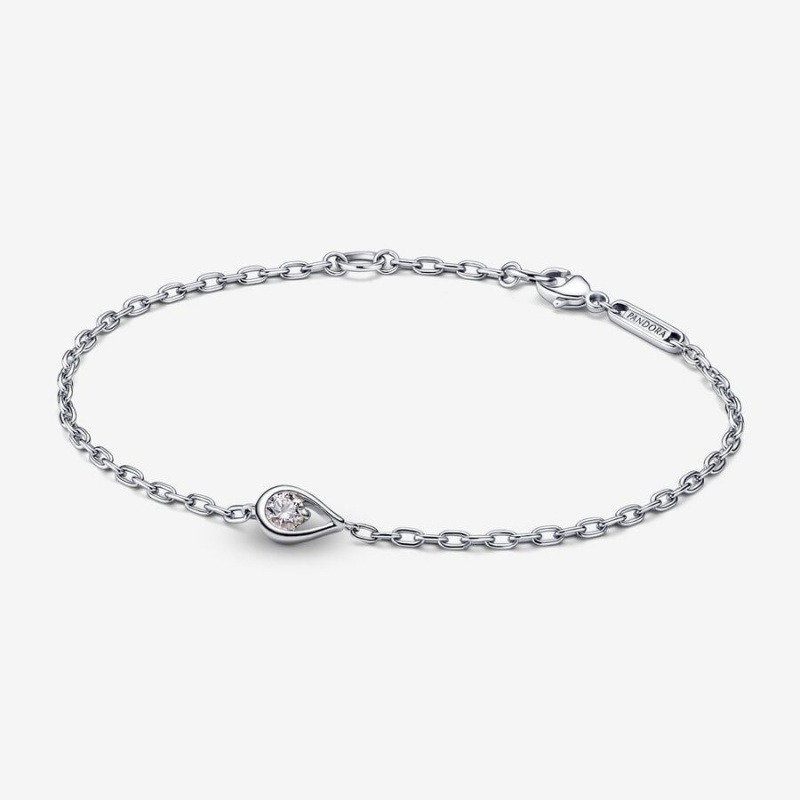 Sterling Silver Pandora Brilliance 0.15 ct tw Bracelets | OSZM15904