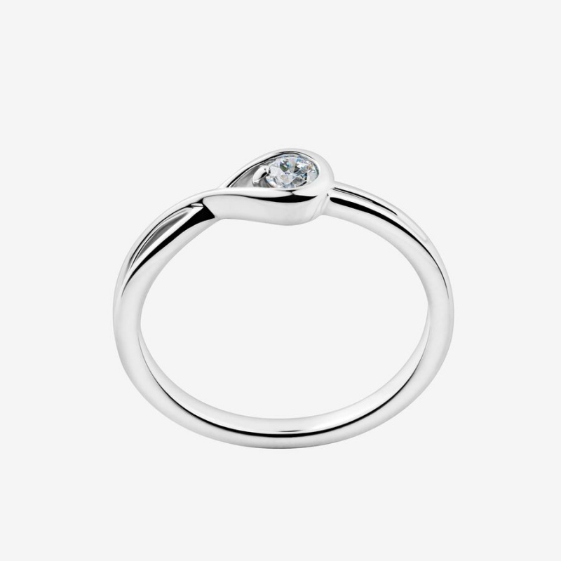 Sterling Silver Pandora Brilliance 0.15 ct tw Lab-Created Diamond Rings | NZVG72304