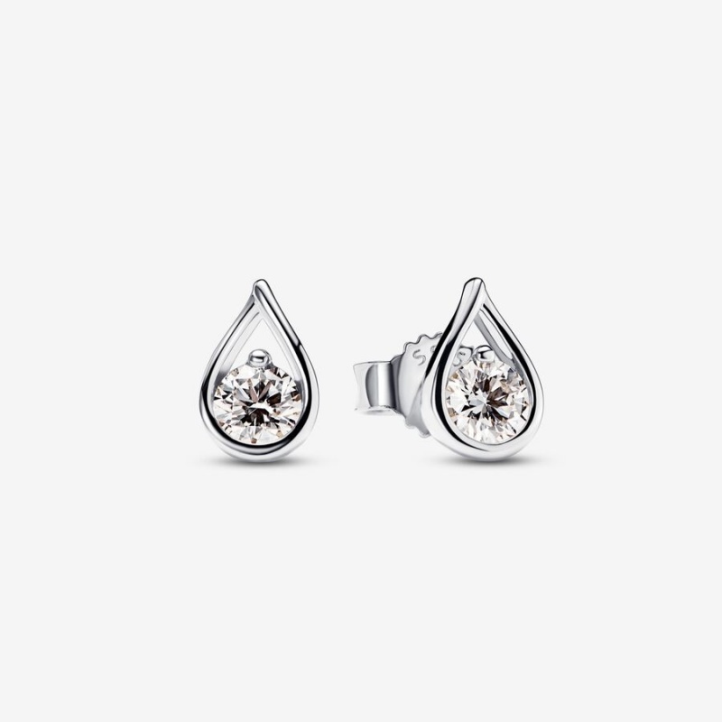 Sterling Silver Pandora Brilliance 0.20 ct tw Earrings | QOMW53148