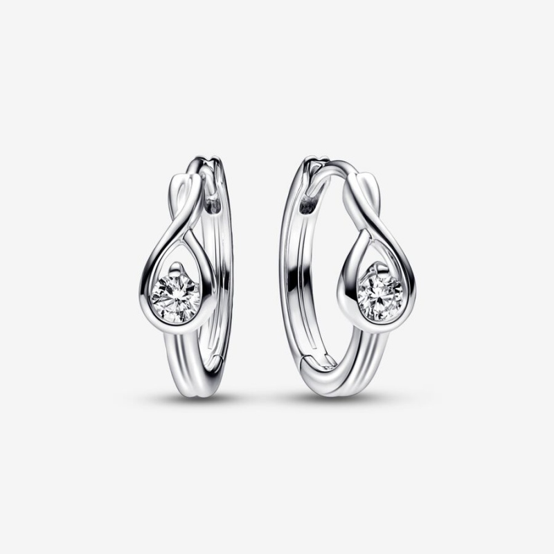 Sterling Silver Pandora Brilliance 0.20 ct tw Earrings | TFHI36907