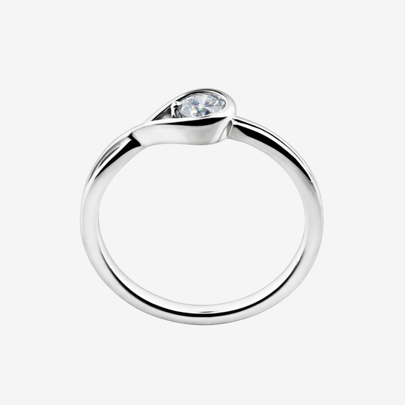 Sterling Silver Pandora Brilliance 0.25 ct tw Lab-Created Diamond Rings | QSUO86257